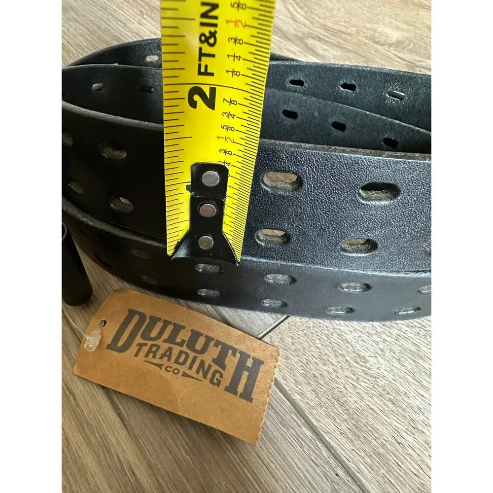 Duluth Trading Black Leather Holier Work Belt size 046